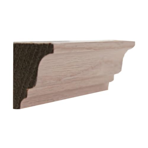 EWSC16 Solid Crown 1-3/8" High x 1" Deep Moulding. Unfinished, Red Oak, 42" - color: Red Oak, size: 42 inches