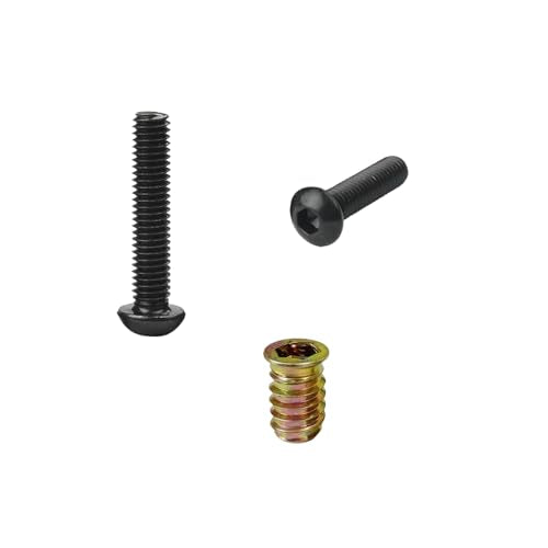 1/4"-20 Screw-in Wood Inserts, 32 Sets Internal Hex Furniture Fastener Kit - size: 1/4"-20 x 3/4"