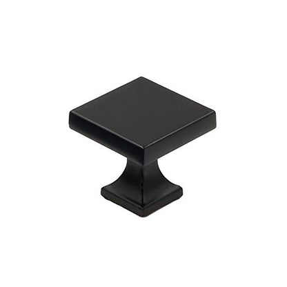 Goldenwarm 35 Pack Black Cabinet Knobs, Square Zinc Alloy Drawer Knobs - color: Square Black, size: Single Hole