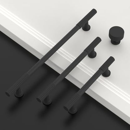 Asidrama 10 Pack Matte Black Kitchen Cabinet Knobs - color: Matte Black