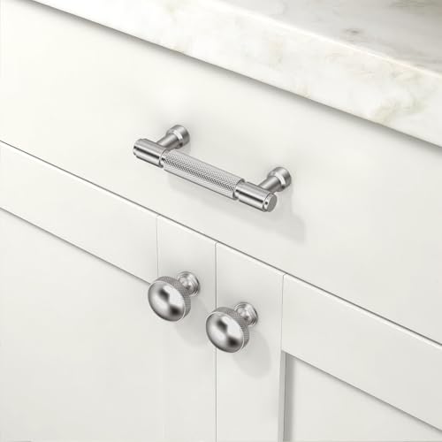 10 Pack Brushed Satin Nickel Cabinet Pulls 3.75 Inch(96mm) Kitchen Cabinet Handles Cabinet Hardware for Drawer Pulls - color: Brushed Satin Nickel, size: 3.75" Hole Center