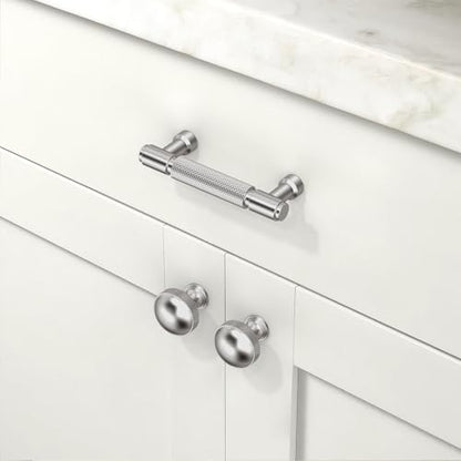 10 Pack Brushed Satin Nickel Cabinet Pulls 3.75 Inch(96mm) Kitchen Cabinet Handles Cabinet Hardware for Drawer Pulls - color: Brushed Satin Nickel, size: 3.75" Hole Center