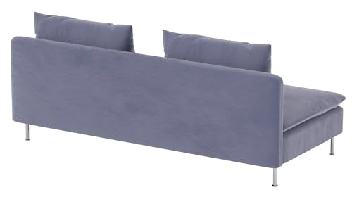Heavy Velvet SODERHAMN Sofa Cover Compatible with IKEA Section Slipcover - color: Velvet Light Blue, size: Sofa Section