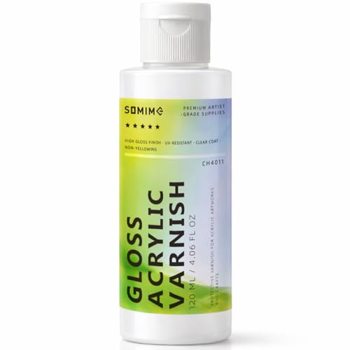 4.06fl oz High Gloss Varnish Clear Paint Sealer for Acrylic Painting