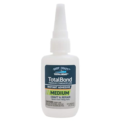 TotalBoat TotalBond Clear Super Glue Adhesive, Medium CA Glue - 2 oz Bottle - style: Medium