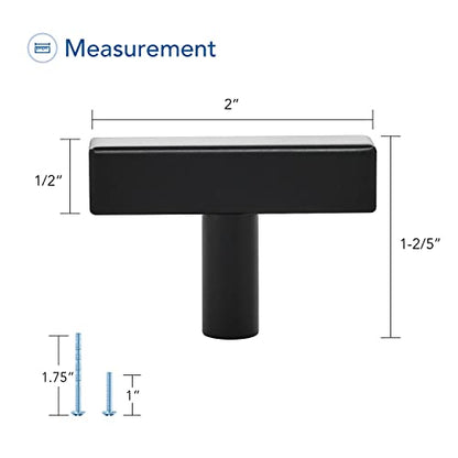 Ravinte 30 Pack Black Cabinet Pulls, Single Hole Kitchen Pulls for Cabinet - size: Single Hole