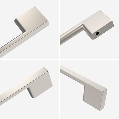 9BUILD 10 Pack Brushed Satin Nickel Cabinet Pulls 3 Inch Satin Nickel Kitchen Cabinet Handles, Cabinet Hardware for Cupboard Drawer Pulls - color: Brushed Satin Nickel, size: 3"/76MM Hole Center, style: 10 Pack