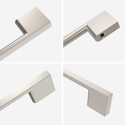 9BUILD 10 Pack Brushed Satin Nickel Cabinet Pulls 5 Inch Satin Nickel Kitchen Cabinet Handles, Cabinet Hardware for Cupboard Drawer Pulls - color: Brushed Satin Nickel, size: 5"/128MM Hole Center, style: 10 Pack