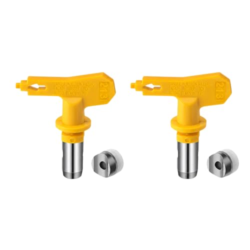2 pcs(213 * 2) Reversible Airless Spray Tips Set for Airless Paint Sprayer,for Wall Fence Deck Cabinet and Guns House Painting - size: 213*2