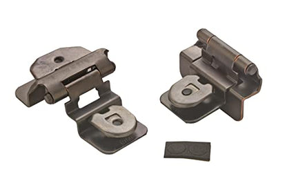 Amerock 1 Pair 3/8" Inset Oil-Rubbed Bronze Demountable Cabinet Hinge - color: Oil Rubbed Bronze, size: 3/8 Inch (10 mm) Inset