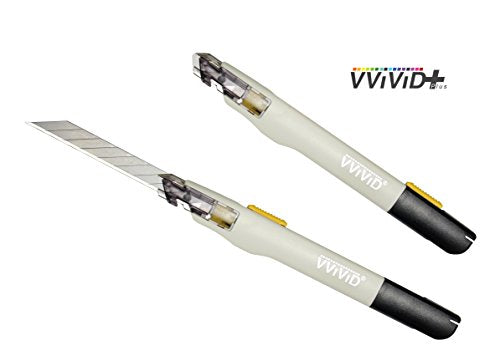 VViViD Premium Retractable Precision Balanced Multi-Use Craft Utility Knife for Vinyl, Paper and Hobby Cutting (3 pieces)