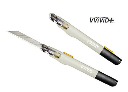 VViViD Premium Retractable Precision Balanced Multi-Use Craft Utility Knife for Vinyl, Paper and Hobby Cutting (3 pieces)
