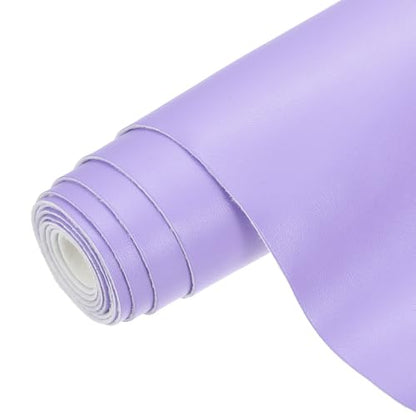 PATIKIL PU Faux Leather Fabric Nappa Grain 0.4 Yards Length 54"x14"x0.04" Soft Synthetic Leather Material Sheets 1mm Thick for Bags DIY Crafts, Light Purple - color: Light Purple, size: 54"x14"x0.04"