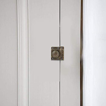 A29 Cabinet Latch, Solid Brass, Windsor Design, Antique Brass Finish - color: Antique Brass