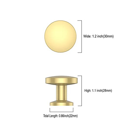 Asidrama 10 Pack Gold Zinc Cabinet Knobs for Dresser Drawers - color: Gold, style: 10 Pack