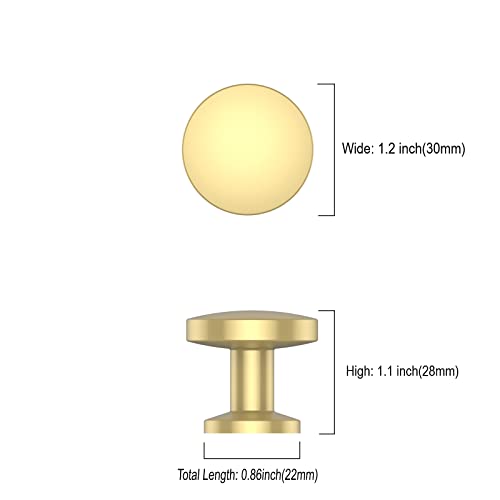 Asidrama 30 Pack Gold Zinc Cabinet Knobs for Dresser Drawers - color: Gold, style: 30 Pack