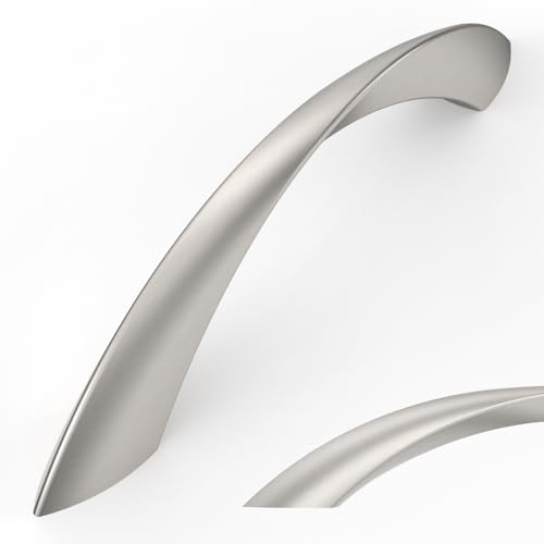 Amerdeco 10 Pack Brushed Satin Nickel Cabinet Pulls 3 Inch(76mm) Hole Center Cabinet Hardware Kitchen Cabinet Handles for Bathroom Drawer Pulls Dresser Pulls ZH0048 - color: Brushed Satin Nickel, size: 3"/76mm Hole Center