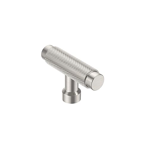 Alzassbg 2" Brushed Satin Nickel Knurled Cabinet Knobs 10 Pack, AL6017SN - color: Brushed Satin Nickel, size: 2.1" Diameter