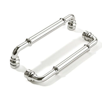 khtumeware 10 Pack Heavy Duty 6" Vibrant Polished Nickel Cabinet Pulls - color: Polished Nickel, size: 6"(152mm) Hole Center