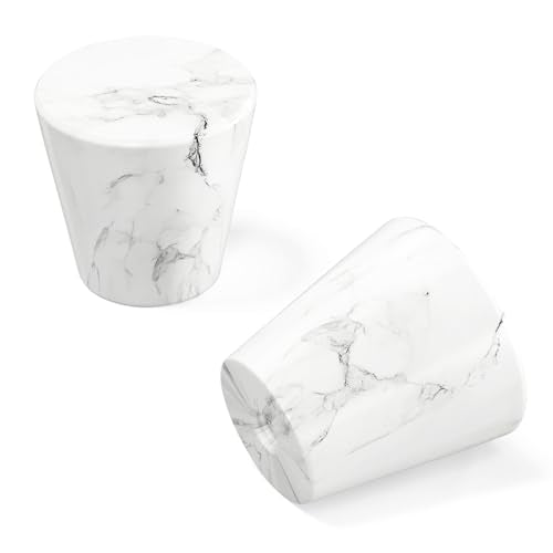 homdiy 10 Pack White Marble Cabinet Knobs White Drawer Knobs - color: White Marble