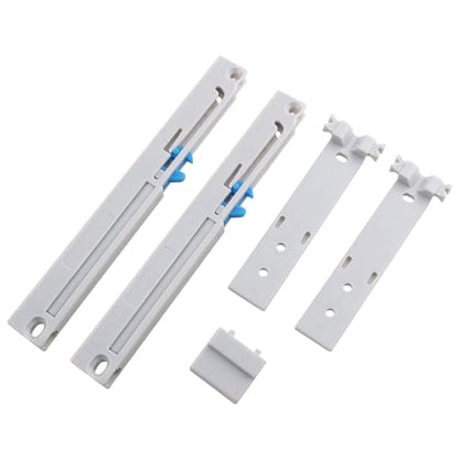 2 Sets (1 Pair) Drawer Soft Close Adapters Heavy Duty Furniture Drawer Universal Buffer Plastic Slide Damper Full Extension Drawer Slide for Cabinets Gray