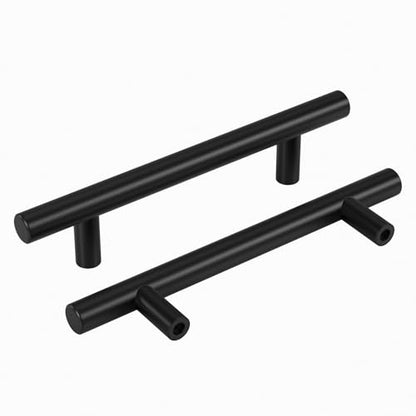 homdiy Black Cabinet Handles 20Pack 3-3/4inch Hole Center Kitchen Drawer Pulls and Knobs Stainless Steel Cabinet Hardware for Bathroom, Cupboard - color: Black, size: 3-3/4in hole centers