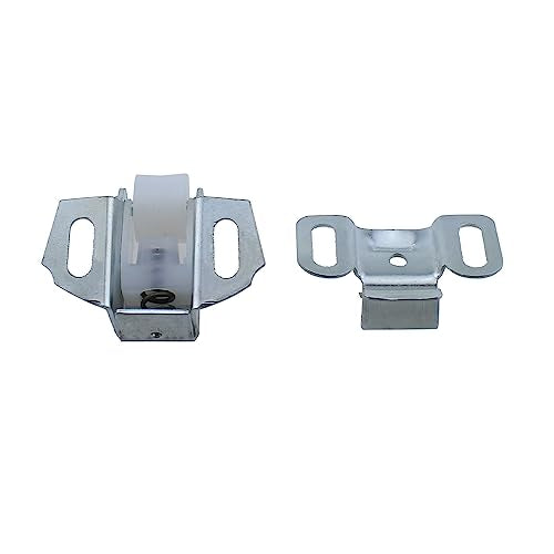 Cabinet Door Roller Catch RLECS 10Set 38mm/1.49inch Length Cabinet Furniture Closet Door Catch Latch with Screws, Silver