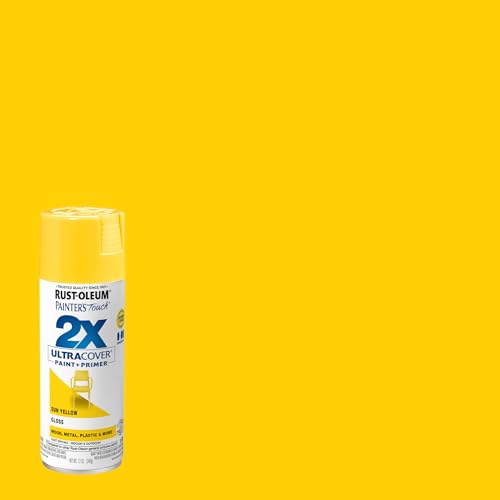 Rust-Oleum Painter's Touch 2X Ultra Cover Spray Paint, Gloss Sun Yellow