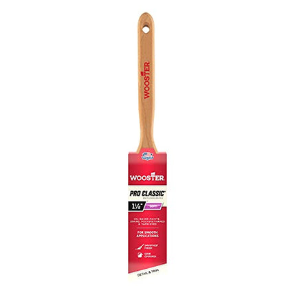 1-1/2" White Bristle Angle SASH Brush - size: 1.5 Inch