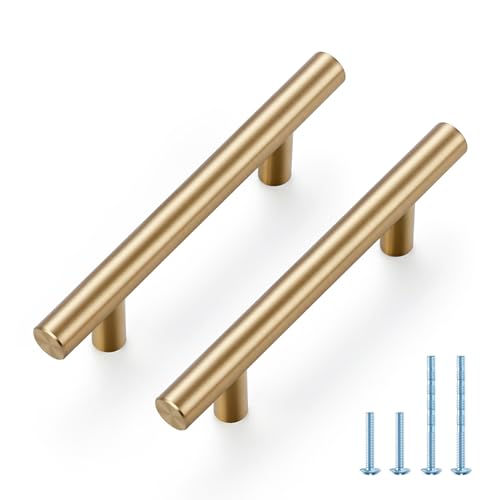 JOY DECOR Champagne Bronze Cabinet Pulls Drawer Pulls, 3 Inch CC, 30 Pack - color: Champagne Bronze, size: 3 Inch Hole Center