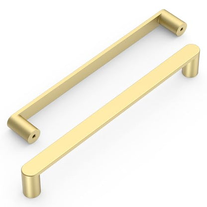Amerdeco 10 Pack ZH0005MGP Brushed Gold Cabinet Pulls 7.5" - color: Brushed Gold, size: 7.5" hole center