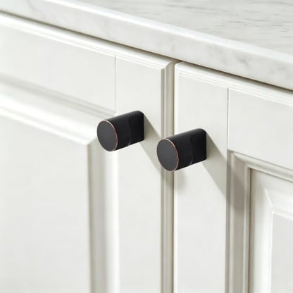 AVICCI 10 Pack Cabinet Knobs 10 Pack Oil-Rubbed Bronze Kitchen Cabinet Handles Modern Gold Pulls for Dresser Drawers,Cabinet Hardware Cabinet pulls - color: Oil Rubbed Bronze, size: 0.94"(24mm)Diameter-10Pcs