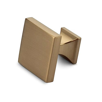 Haliwu 20 Pack Champagne Bronze Cabinet Knobs, Solid Pulls - color: Champagne Bronze & Square A