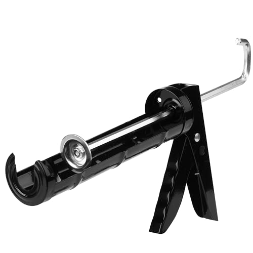 Bates- Caulking Silicone Gun, 10:1 Thrust Ratio, Hand Caulking Guns, No Drip - color: Black, size: 1 Pack