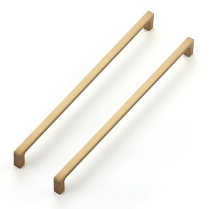 Ravinte Champagne Bronze Kitchen Square Cabinet Handles 11-5/16 Inch 20 Pack - size: 11-5/16 Inch Hole Center