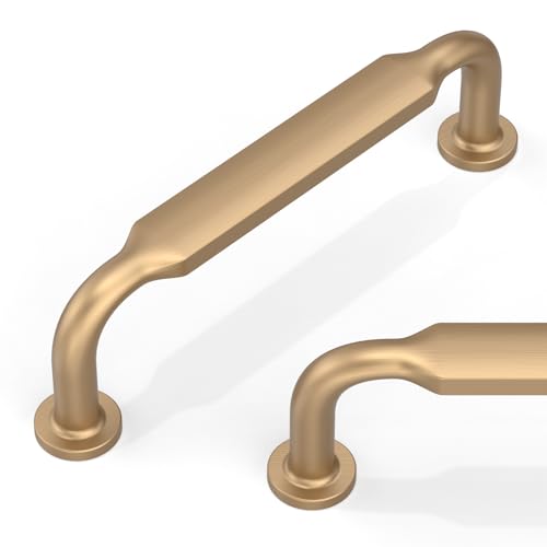 10 Pack Champagne Bronze Cabinet Pulls 4 Inch(102mm) Kitchen Cabinet Handles Cabinet Hardware for Drawer Pulls - color: Champagne Bronze, size: 4" Hole Center