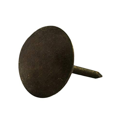 100-Pack Upholstery Tacks - 7/16 inch Decorative Furniture Nails for Chairs, Headboards, and DIY Decor - Dark Antique Brass Heavy Duty Furniture Pins - DX0511DAB