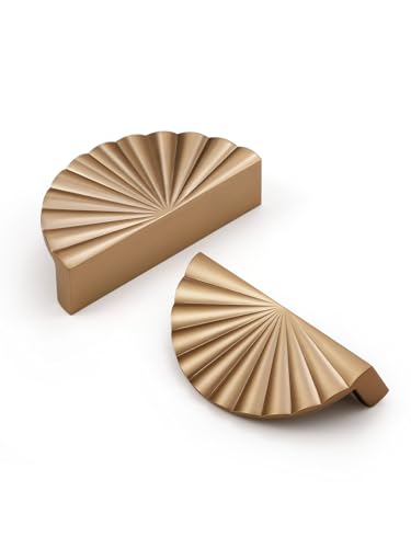 10 Pack Champagne Bronze Cabinet Pulls 3" Hole Center Cup Flat Drawer Pulls Kitchen Cupboard Bathroom Dresser Cabinet Hardware Handles Zinc Alloy - color: Champagne Bronze, size: 3"(76mm) Hole Center