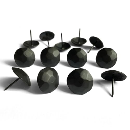 60PCS Large Round 1-inch Matte Black Upholstery Tacks,D25mmxL26mm Long - color: D25mmxl26mm Matte Black