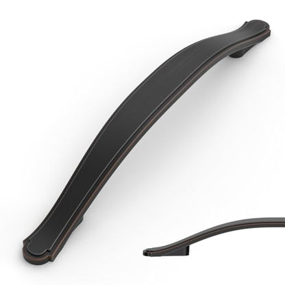 Amerdeco 10 Pack Oil Rubbed Bronze Cabinet Pulls 5 Inch(128mm) Hole Center Drawer Pulls Cabinet Hardware Kitchen Cabinet Handles for Bathroom Dresser Pulls ZH0068 - color: Oil Rubbed Bronze, size: 5"/128MM Hole Center