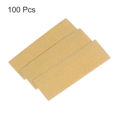 HARFINGTON 100pcs Micro Sander Paper 150 Grit 3.5x1.2 Inch Mini Sanding Sheets Strips Hook Loop Sandpapers for Wood Metal Small Projects Tight Spaces Polish Work - size: 3.5 x 1.2 inch