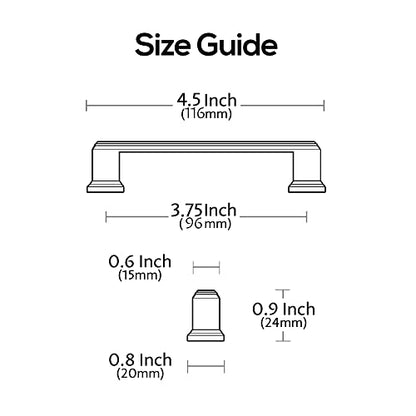Alzassbg 3-3/4" Matte Black Cabinet Pulls and Handles 10 Pack, AL3071MB - color: Matte Black, size: 3-3/4" Hole Center