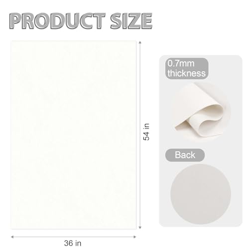 Faux Leather Fabric Smooth Solid 54" x 36" (White) - color: White