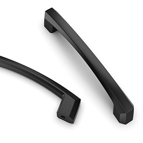 Asidrama 10 Pack 4 inch Matte Black Kitchen Cabinet Handles - color: Matte Black, size: 4" Hole Center(102mm)