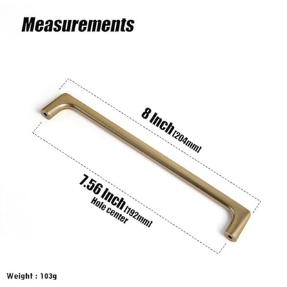 Goo-Ki Champagne Bronze Cabinet Pulls with 7.6'' Hole Centers, Modern Style Zinc Alloy Cabinet Handles for Dresser,Wardrobe,Cupboard- 24 Pack - color: Champagne Bronze, size: 7.6'' Hole Centers