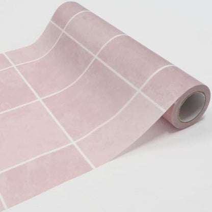 Peel and Stick Masking Tape for Furniture, Cabinets & Accent Walls – Pastel Pink Tile – Removable Japanese Fleece Fabric, Repositionable, No Residue, Water-Resistant, Made in Japan - color: ST005 : Pastel Pink Tile