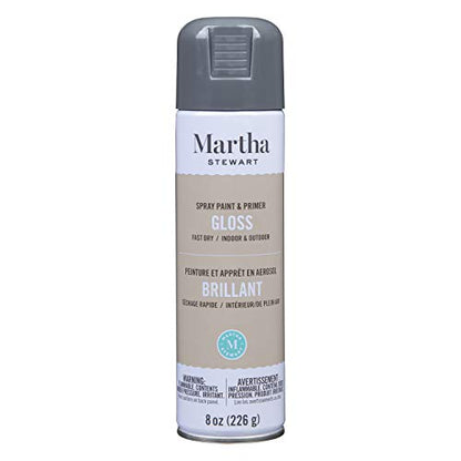 Martha Stewart Paint & Primer 8oz Spray Paint, Gloss Arrowhead, 42904 - color: Gloss Arrowhead