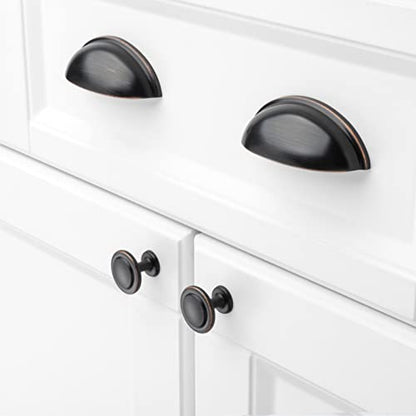KOOFIZO 10 Pack Oil Rubbed Bronze Cabinet Knobs Pull Round Single Hole 1960 - color: Oil Rubbed Bronze, size: Knob 1 - 10Pcs, style: Round