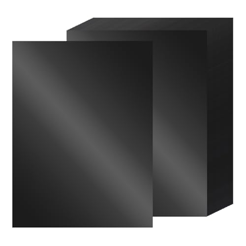 24 Sheets Black Metallic Cardstock Paper 8.5 X 11", 92lb/250gsm Thick Black Foil Cardstock Shiny Mirror Paper Glitter Paper for Crafts Scrapbook Card Making Invitations Party Decoration - color: Black