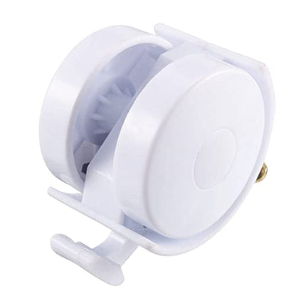 uxcell 1.5 Inch Swivel Caster Wheels Grip Neck Stem Caster White Furniture Wheel with Brake and Mounting Socket, 4pcs